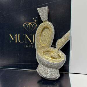 Colgante Hip Hop Chapado en Oro con Corte de Pera Personalizado, Certificado IGI, VVS, Joyería Fina para Hombre, Pasa Prueba de Diamante, Forma de Letra, Fiesta - Product Image 5