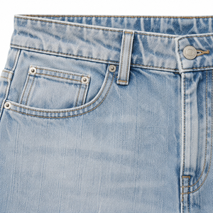 Shorts en jean écologiques pour hommes, style baggy, mode estivale, 100% coton biologique, style urbain, fournisseur OEM ODM - Product Image 5
