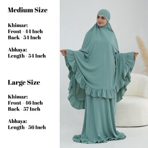 ZAMZAM INDUSTRIES Nouvelle Robe Modeste de Luxe Faite à la Main pour Femmes Musulmanes, avec Volants, Multicolore, Longue, à Manches Longues, en Rayonne - Product Image 3