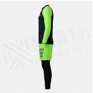 North Approach Ensemble de bain 2 pièces pour homme, manches longues, protection anti-UV, vert et noir, design contrasté - Product Image 3