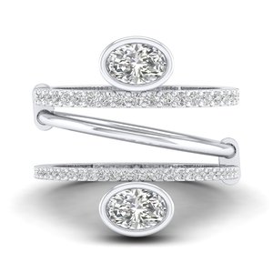 Anillos de compromiso REYES de alta calidad en plata de ley 925 con baño de oro de 14K y moissanita, diseño clásico, joyería fina para mujer. - Product Image 5