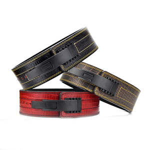 เข็มขัดยกน้ำหนักหนังแท้พิมพ์โลโก้ได้ตามต้องการ ระบายอากาศได้ดีด้วยนีโอพรีน อุปกรณ์ฟิตเนสสำหรับยกน้ำหนัก - Product Image 1