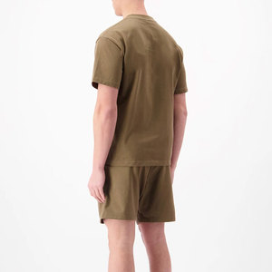 Ensemble deux pièces d'été pour homme, personnalisé, en matière respirante à séchage rapide, coupe oversize à épaules tombantes, avec logo personnalisé, vente en gros, best-seller - Product Image 4