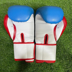 Gants de boxe Fly en cuir véritable, Velcro, bleu, rouge, blanc, équipement d'entraînement pour adultes, respirants, gants de boxe Winning, no boxing no life - Product Image 4