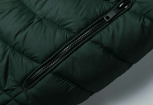 Woven Casual Autumn Zipper Closure Quilted Puffer <b>Jacket</b> for Men - Product Image 5