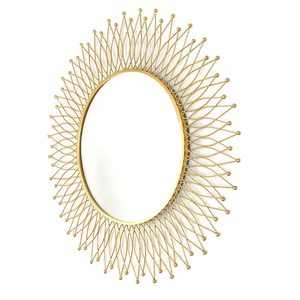 Wholesale Handmade Art Deco <b>Frameless</b> Stainless Steel Wall-Mounted Mirror for Home Office Entryway-Luxury Eco-Friendly Durable - Product Image 2