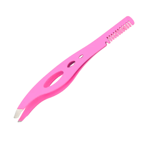 Professional Luxury Stainless Steel Eyebrow Comb Tweezer Hair Removal Grooming Tool Comfortable Handle for Salon Personal Use - Product Image 1