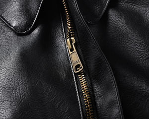 fashionable men's <b>leather</b> <b>jacket</b> custom <b>leather</b> <b>jacket</b> men's <b>leather</b> <b>jacket</b> solid pattern <b>leather</b> <b>jacket</b> front logo - Product Image 2