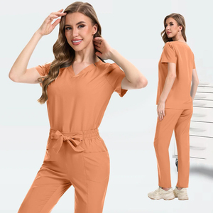 2025 último diseño de Jersey y pantalón con estilo para mujer, uniformes médicos, conjuntos de uniformes de enfermería, uniformes de Hospital - Product Image 1