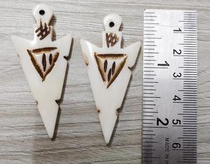 Hand Carved Bone Pendant Necklace Recycled Bovine Bone Tribal Jewelry Artisanal Boho Statement Charm for Export Market - Product Image 5