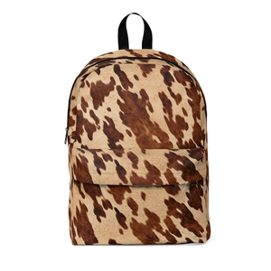 Sac à dos en cuir de vache imprimé animal, 15 pouces, plusieurs poches, sac à dos souple unisexe - Product Image 4