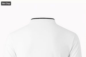 เสื้อยืดคอจีนผู้ชาย สีขาว แต่งขอบสีดำ พิมพ์ลายตามสั่ง - Product Image 2