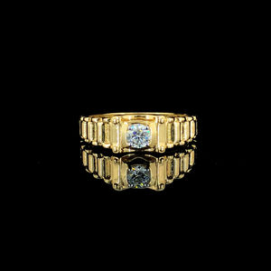 Elegante Anillo de Diamantes Naturales de 18 Quilates con Certificado IGI, Color EF, Corte Brillante Redondo de 0.3 Quilates, Claridad VVS/VS, Joyería Fina de Lujo para Mujer - Product Image 1