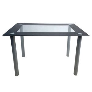 Tavolo da Pranzo Ovale in Vetro Temperato da 110 cm, Stabile e Durevole, con Struttura in Ferro, Assemblato ed Espandibile, Arredamento per Sala da Pranzo - Product Image 3