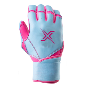 High Quality Custom Bruce Bolt Long Cuff Style Batting Gloves Leather Right Hand Long Cuff Baseball Batting Gloves <b>Hook</b> Loop XXL - Product Image 1