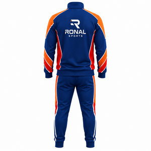 ชุดวอร์มผู้ชาย RONAL SPORTS แขนยาว ตัดต่อสี แห้งเร็ว สปอร์ต ชุดออกกำลังกาย ใส่ได้ในฤดูใบไม้ร่วง ทรงปกติ เอวยางยืด - Product Image 2