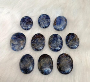 Piedra de Sodalita Ovalada Pulida, Piedra de la Suerte, Venta al por Mayor, Natural, de Alta Calidad, Azul, Curativa, Reiki, Energía, Cristal, Feng Shui, Decoración del Hogar - Product Image 1
