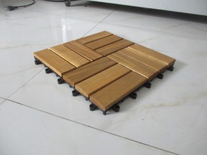 Baldosas de acacia entrelazadas DIY de 300*300 mm para decoración interior y exterior del hogar, jardín, terraza y patio trasero. - Product Image 3