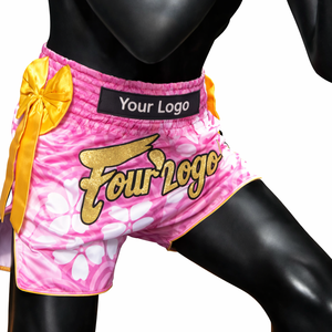 Pantalones Cortos Premium Personalizados para Muay Thai y Kickboxing, Transpirables, Ligeros, Corte Tradicional, Pierna Ancha, Aberturas Laterales, Ropa de Combate OEM - Product Image 6
