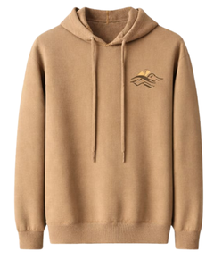 Sweat-shirt à capuche en molleton de coton marron camel pour femme, broderie personnalisée, streetwear décontracté, vente en gros en usine OEM - Product Image 5