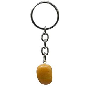 Vente en gros d'aventurine jaune naturelle pierre dégringolée porte-clés apaisant protecteur Quartz pierre précieuse accessoire Feng Shui lot en vrac - Product Image 2