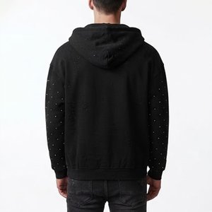 Nouveautés – Sweat-shirt zippé noir personnalisé pour homme avec imprimé étoile blanche, coupe classique, décontracté, en coton tricoté, idéal pour l'automne - Product Image 2