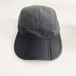 Gorra de béisbol de lona Dobby Dot impermeable 100% algodón unisex negra con logo personalizado, color sólido, lisa, sin estampado, con efecto lavado, para fiesta - Product Image 3