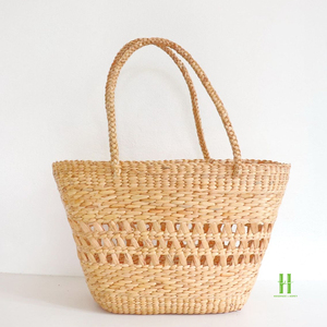 BEST PRICE Natural Seagrass Woven <b>Basket</b> Handmade Storage Organizer with <b>Handles</b> for Laundry Shopping and Home Use - Product Image 4