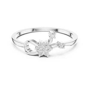 14K Elegant Party Wear <b>Ring</b> in Silver <b>CZ</b> Jewelry - Product Image 5