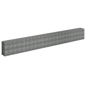 Grandes jardinières surélevées en gabion, robustes, en acier galvanisé argenté - Product Image 3