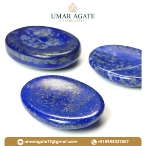 Pierre de méditation en lapis-lazuli naturel poli, pierre de poche, cristal, gemme, cadeau de méditation - Product Image 2