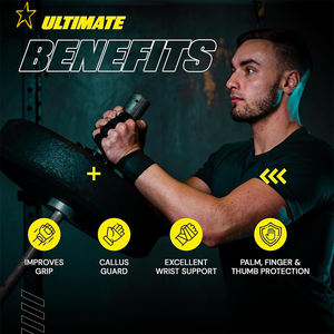 Guantes Ventilados para Levantamiento de Pesas con Muñequeras Integradas - Ideales para Gimnasio, Cross Training, Soporte para las Manos - Product Image 4