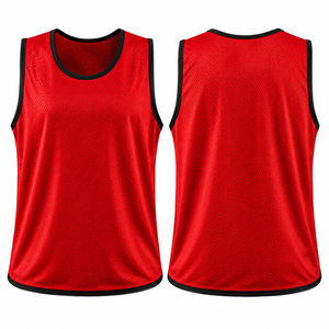 Chaleco de Entrenamiento de Fútbol Unisex para Adultos, Sin Mangas, Malla de Poliéster Transpirable, Cuello Redondo, Jersey Deportivo para Todas las Temporadas, Color Sólido, 10 Colores - Product Image 1