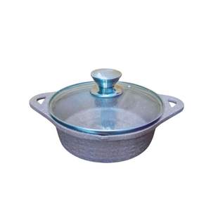 Casserole en alliage d'aluminium avec couvercle en verre, revêtement céramique antiadhésif, compatible induction, design moderne et luxueux, diamètre 20 cm - Product Image 2