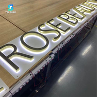 Letras Retroiluminadas de Fácil Instalación, Letrero de Acrílico LED 3D con Halo, Logotipo Iluminado para Exhibición Comercial, Letrero con Nombre Iluminado Personalizado
