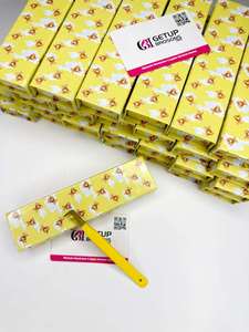 GETUP BROSONS Yellow Eyelash Tweezers Stainless Steel Precision Tool <b>Box</b> Packaging - Product Image 4