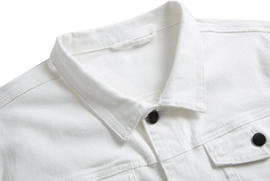 Veste en jean pour homme de style vintage, séchage rapide, personnalisable, 100% coton, mode streetwear d'hiver - Product Image 4