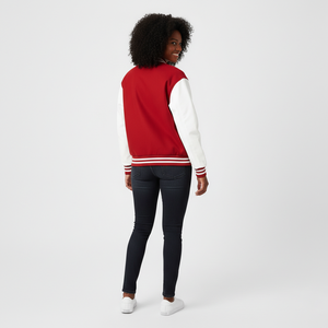 Veste de baseball de qualité supérieure avec logo personnalisé et nom d'équipe, vestes universitaires, vente en gros, couleur personnalisée, style universitaire, surdimensionnée, teinte perle - Product Image 4