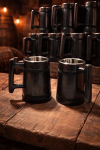 Taza de Madera de Teca Hecha a Mano, Taza de Café Rústica de Bali, Vajilla Ecológica - Product Image 2