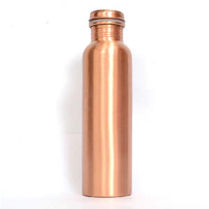 Bouteille en cuivre de style antique à motif galet, flasque 100 % cuivre massif pur, sans BPA, bouteille d'eau saine pour la gym, le bureau et l'extérieur - Product Image 2