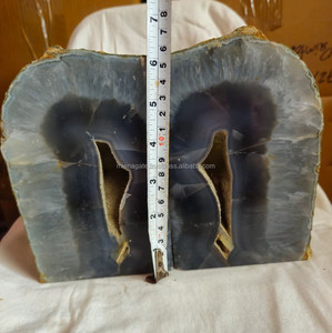 High Quality Natural Agate Crystal <b>Bookends</b> 100% Natural Healing Gemstone Carved Handmade Polished Durable Home Resort Library - Product Image 3