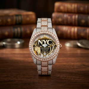 Reloj Mecánico de Oro Rosa para Hombre con Incrustaciones de Moissanita VVS, Reloj Analógico de Lujo - Product Image 1