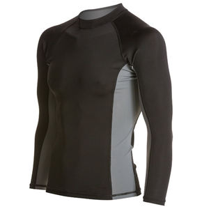Rashguard personnalisé avec logo imprimé numériquement pour hommes, en polyester/nylon/spandex, séchage rapide et écologique, vêtements de surf pour adultes - Product Image 2