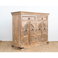Buffet 4 portes en bois au design vintage de qualité supérieure pour le rangement Buffet en bois fait à la main Salon Meubles de luxe abordables 2024