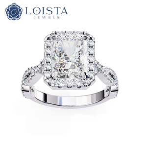<b>Custom</b> Cushion Cut Lab Grown Diamond Soild Gold Plated <b>Ring</b> Engagement Woman Luxury <b>Ring</b> - Product Image 1