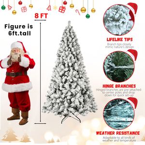 Albero di Natale Artificiale Pre-Illuminato da 2,4 m con Rami in PVC, 500 Luci Calde, Stile Abete - Product Image 3
