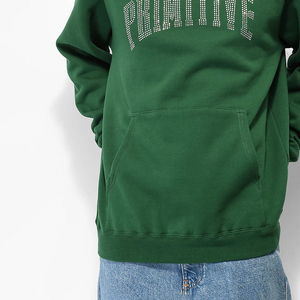 Custom crystal rhinestone hoodie unisex <b>thick</b> <b>fleece</b> pullover stylish winter design perfect for wholesale business - Product Image 5