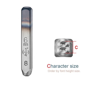 Poinçon à chiffres en acier de 5 mm, qualité industrielle, outil manuel pour projets de bricolage et usage industriel - Product Image 3