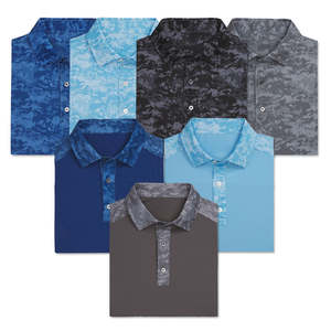 Chemise polo pour homme à imprimé tendance, respirante, essentielle pour la performance, coupe classique, séchage rapide, manches courtes, pour le golf - Product Image 1