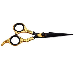 Tijeras de peluquería alemanas de acero inoxidable con acabado pulido, tijeras de metal para peluquería con anillo ajustable y soporte para el dedo. - Product Image 2